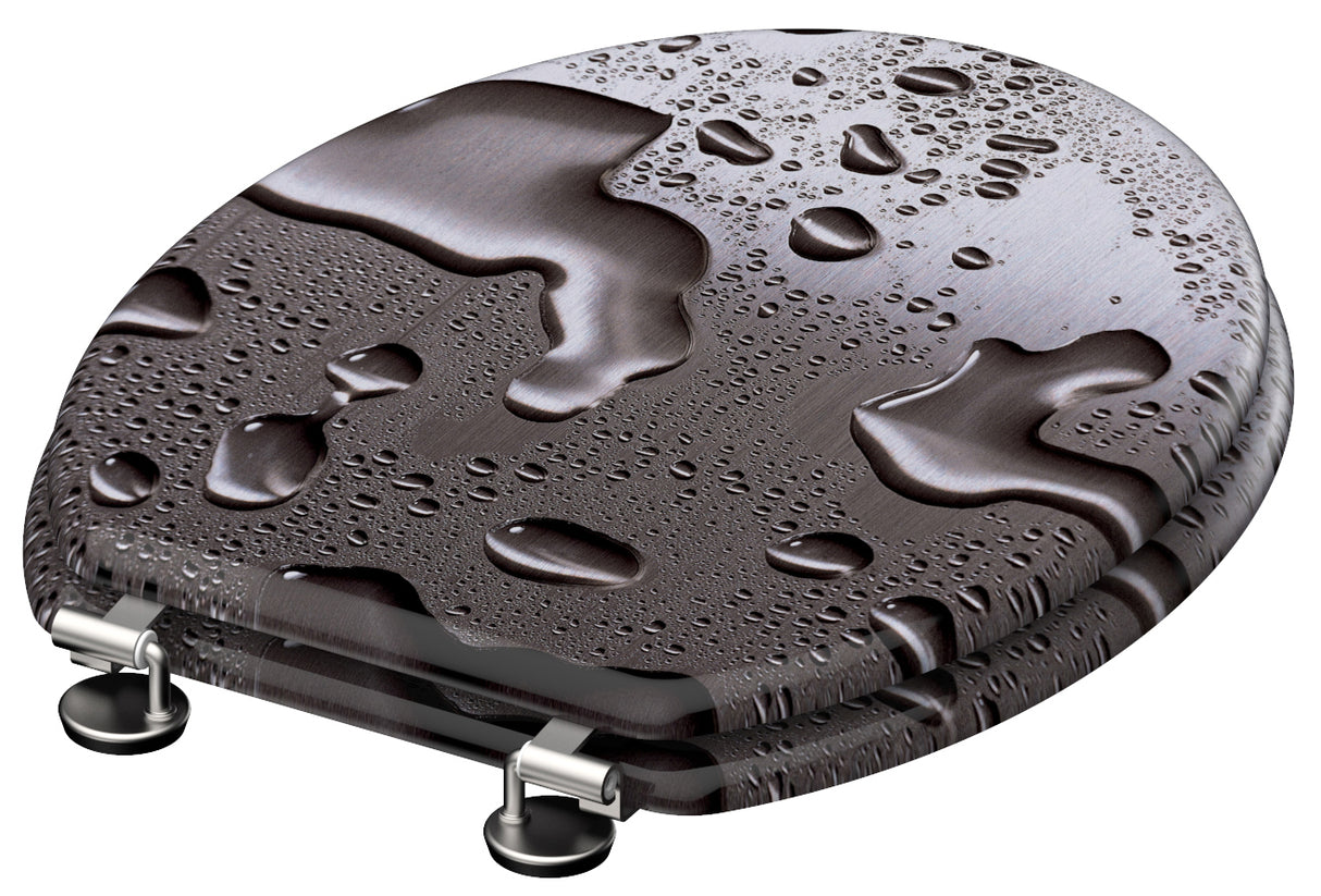 Mönstrad toalettsits universal med trÀkÀrna - BRA. CC-mÄtt: 125-175mm LÀngd: 430-455mm Bredd: 370mm.