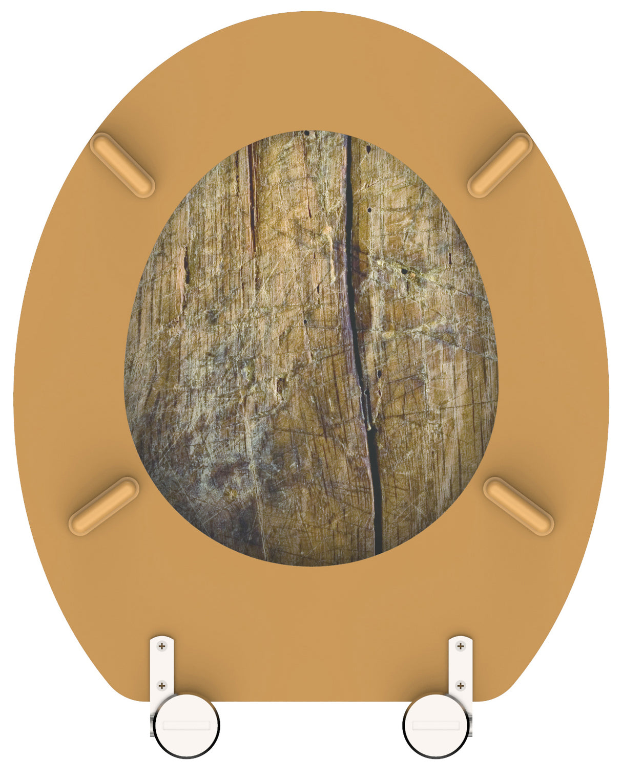 Mönstrad toalettsits universal med trÀkÀrna - BRA. CC-mÄtt: 125-175mm LÀngd: 430-455mm Bredd: 370mm.