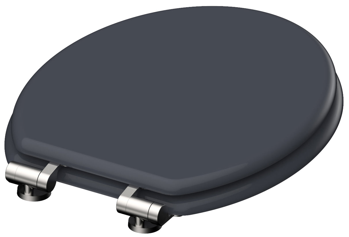 Antracit toalettsits universal med trĂ€kĂ€rna - BĂTTRE. CC-mĂ„tt: 130-185mm LĂ€ngd: 425-475mm Bredd: 375mm.