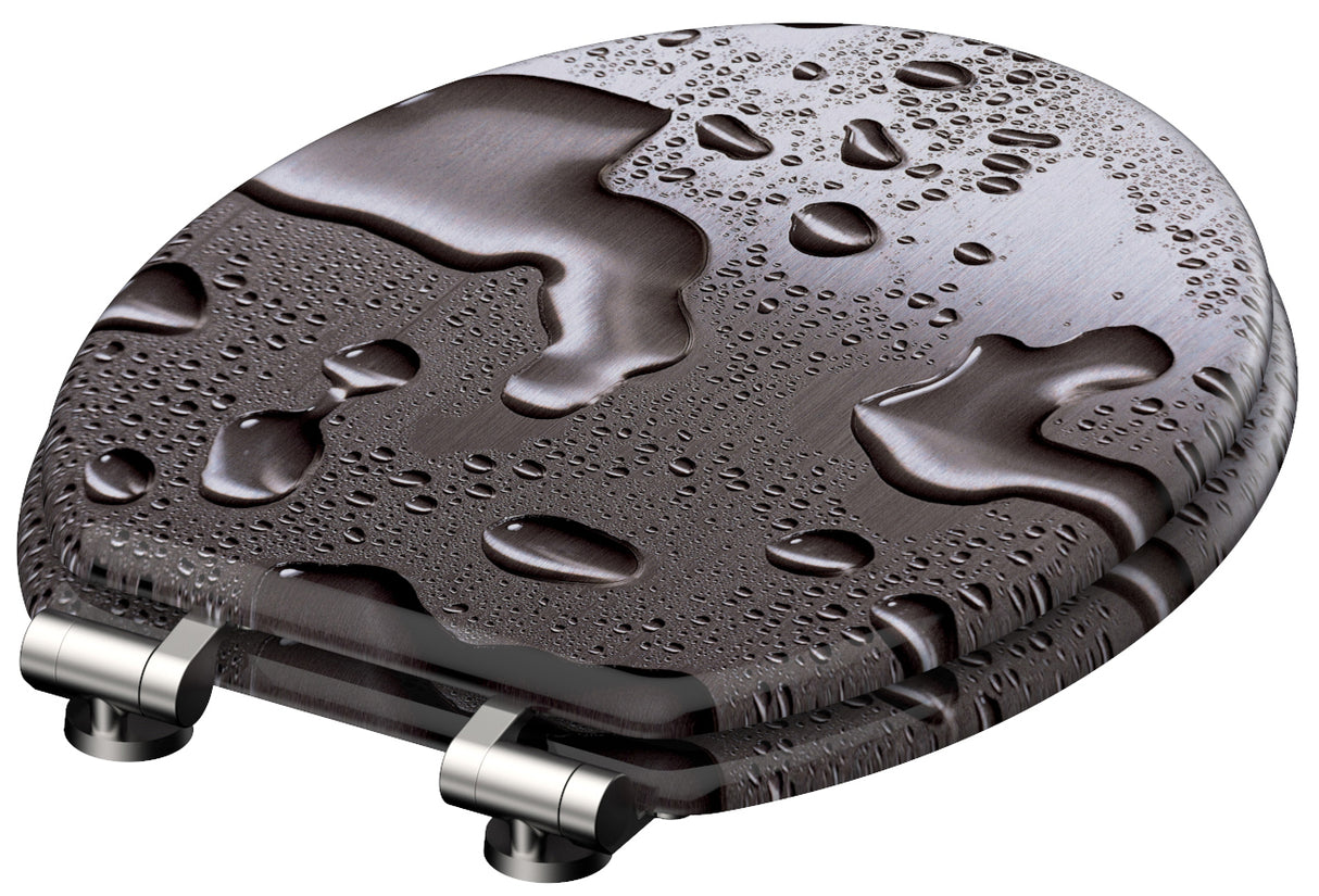 Mönstrad toalettsits universal med trĂ€kĂ€rna - BĂTTRE. CC-mĂ„tt: 130-185mm LĂ€ngd: 425-475mm Bredd: 375mm.