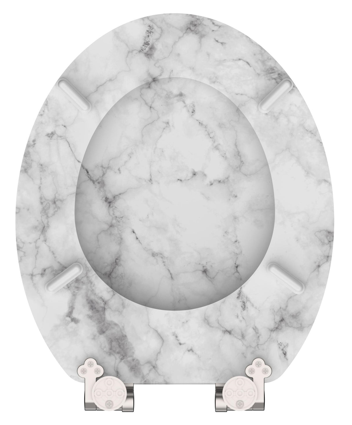 Mönstrad toalettsits universal med trĂ€kĂ€rna - BĂTTRE. CC-mĂ„tt: 130-185mm LĂ€ngd: 425-475mm Bredd: 375mm.