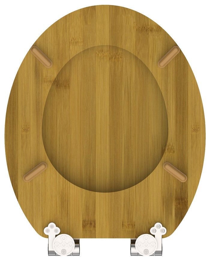 Toalettsits universal i Bambu - BRA. CC-mÄtt: 130-180mm LÀngd: 425-455mm Bredd: 370mm.