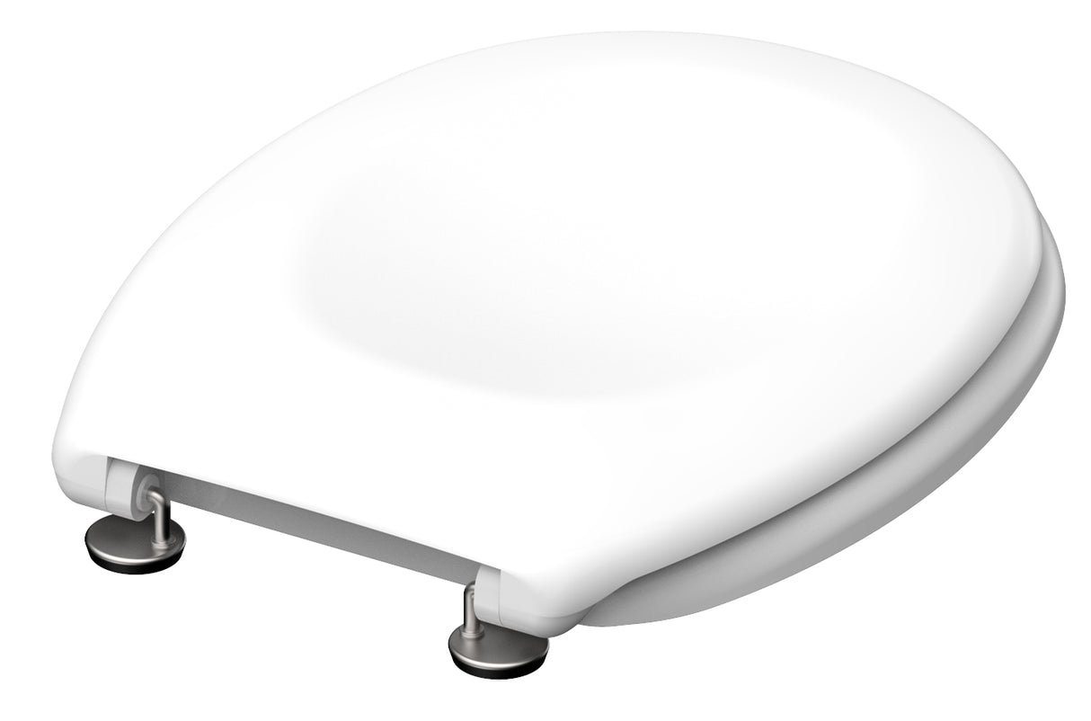 Vit toalettsits universal i Duroplast - BRA. CC-mÄtt: 135-190mm LÀngd: 425-450mm Bredd: 371mm.