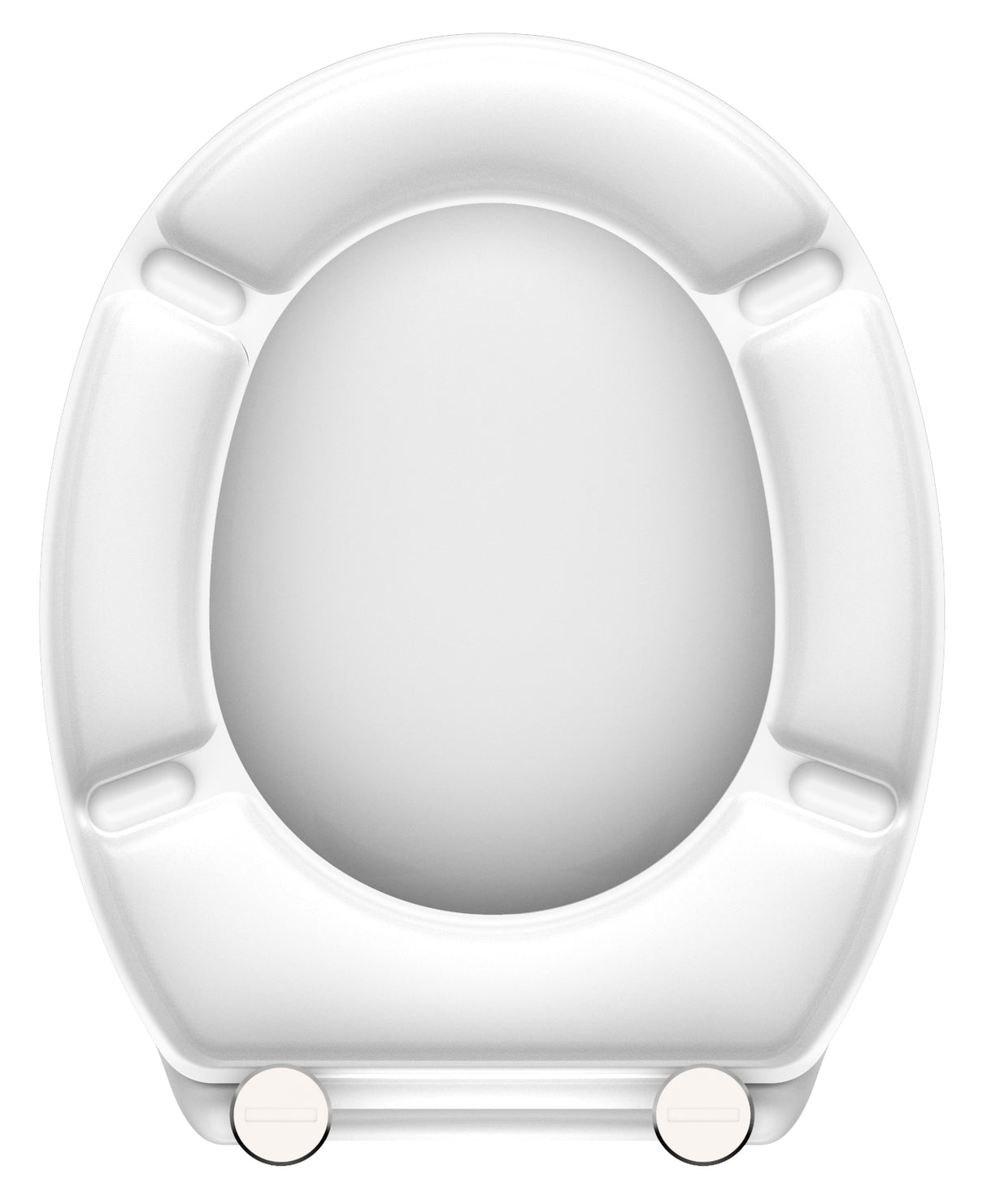 Vit toalettsits universal i Duroplast - BRA. CC-mÄtt: 135-190mm LÀngd: 425-450mm Bredd: 371mm.