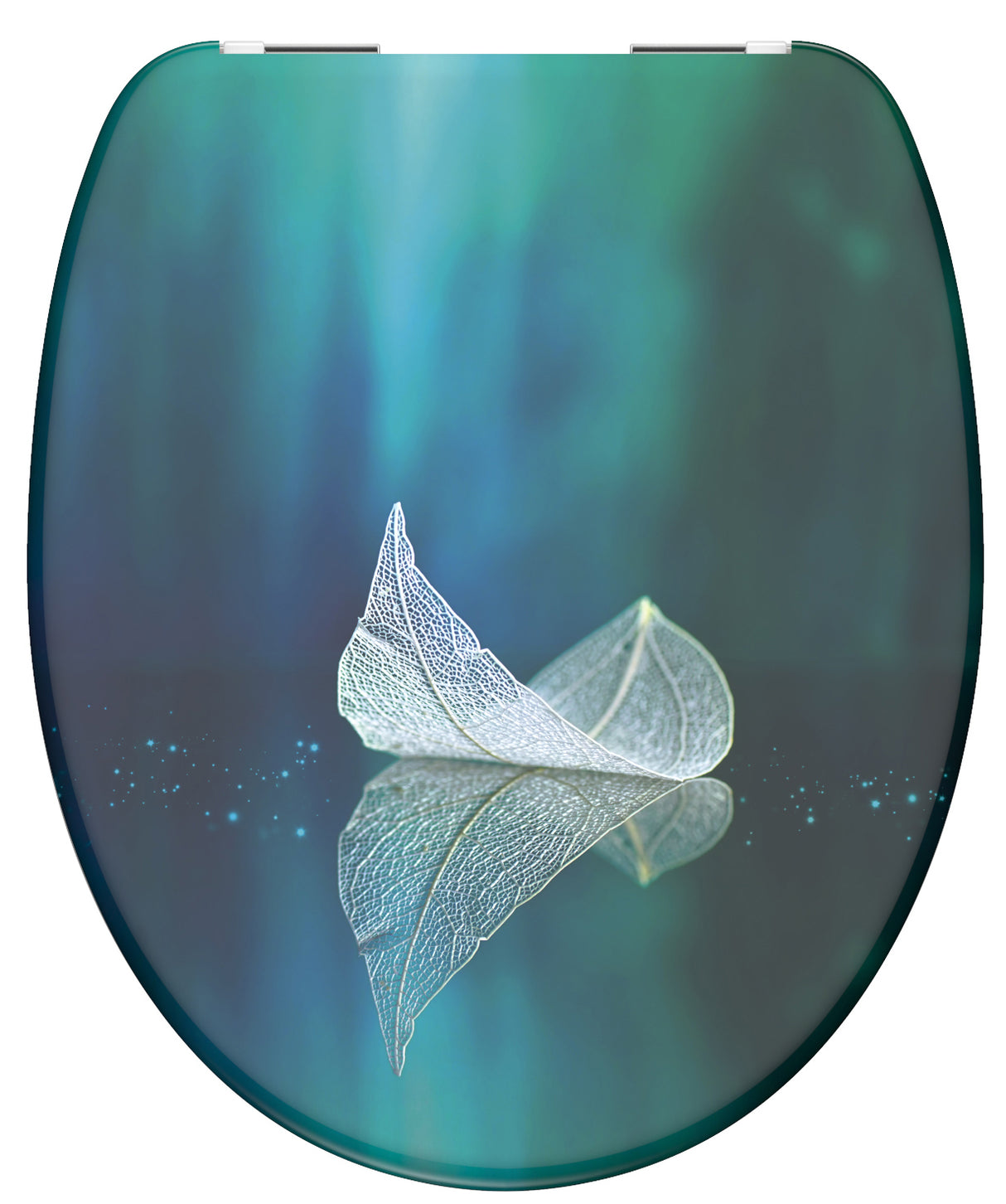 Mönstrad toalettsits universal i Duroplast - BĂTTRE. CC-mĂ„tt: 125-210mm LĂ€ngd: 425-435mm Bredd: 373mm.