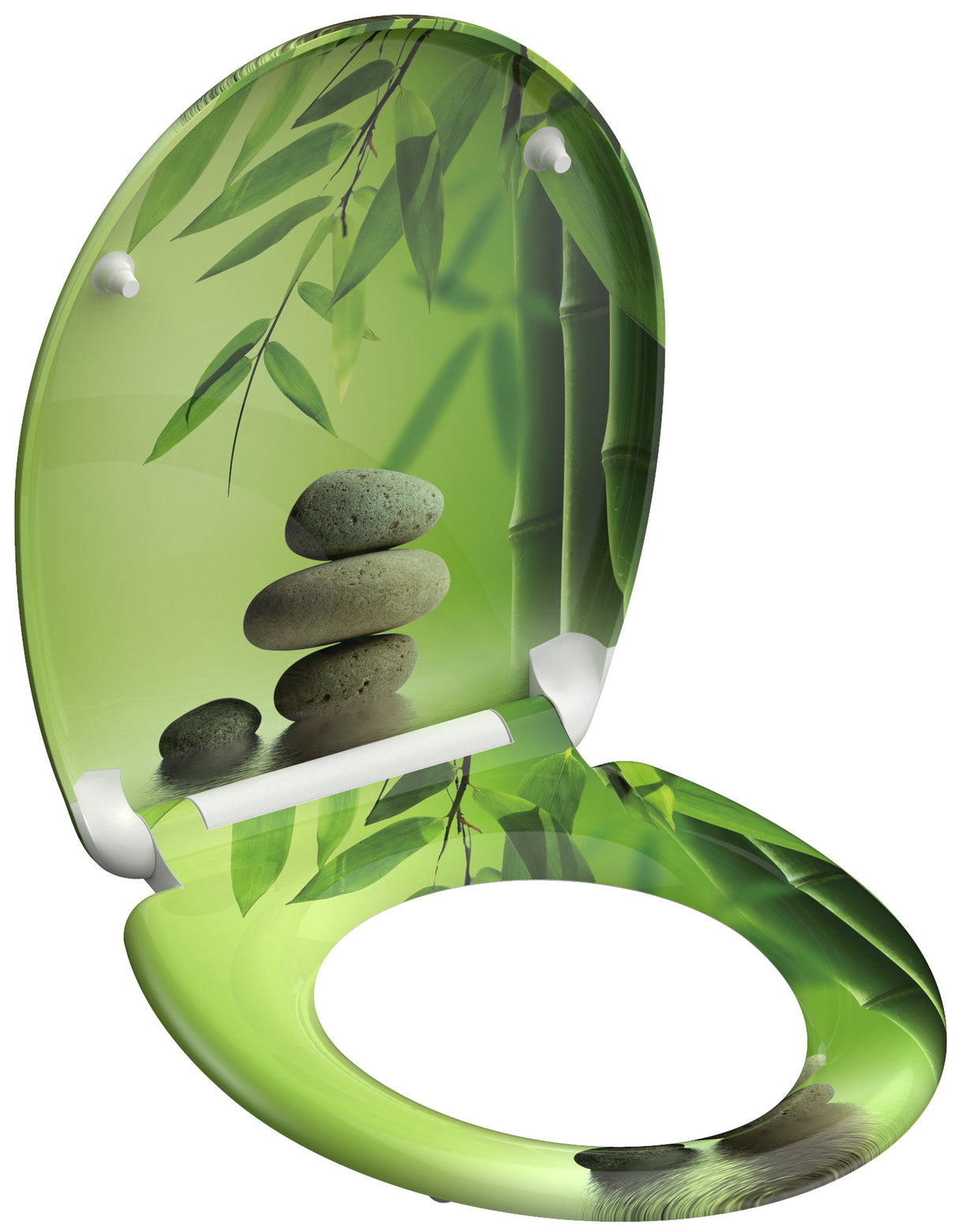 Mönstrad toalettsits universal i Duroplast - BĂST. CC-mĂ„tt: 90-190mm LĂ€ngd: 405-460mm Bredd: 375mm.