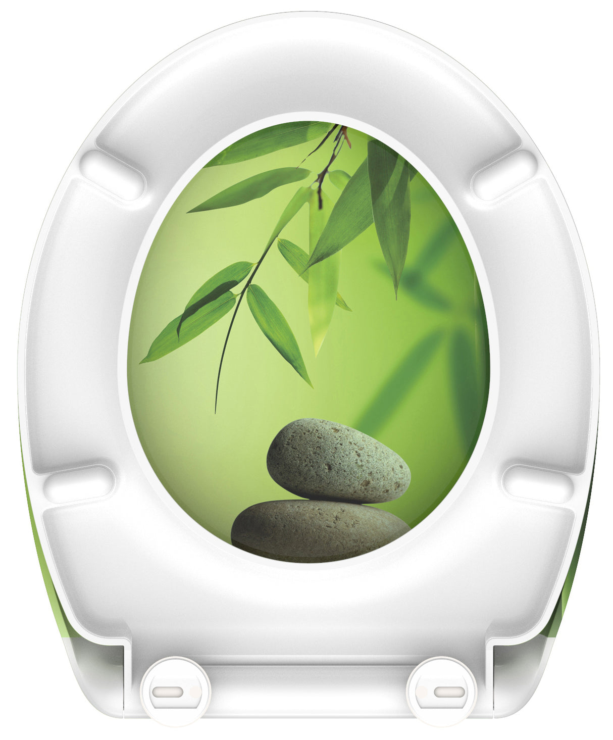 Mönstrad toalettsits universal i Duroplast - BĂST. CC-mĂ„tt: 90-190mm LĂ€ngd: 405-460mm Bredd: 375mm.