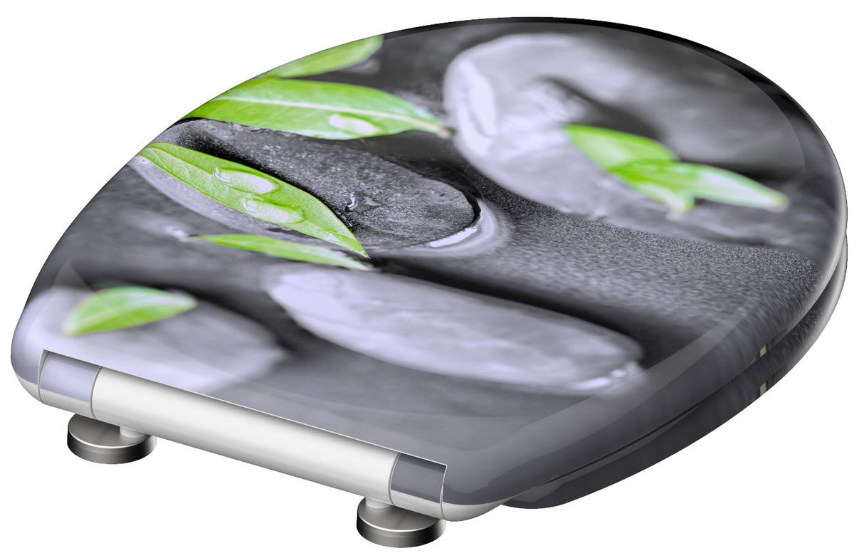 Mönstrad toalettsits universal i Duroplast - BĂST. CC-mĂ„tt: 90-190mm LĂ€ngd: 405-460mm Bredd: 375mm.