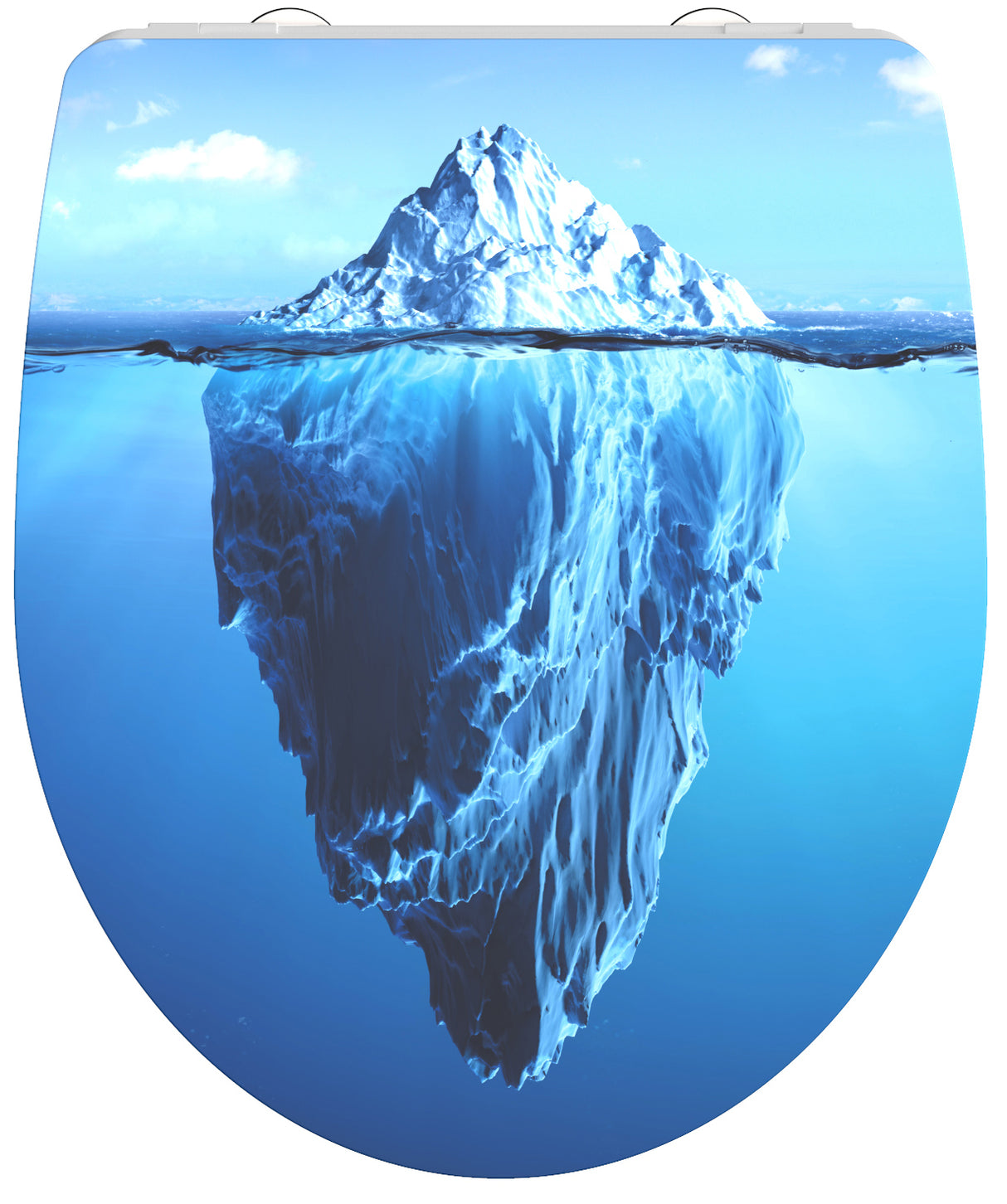 Högblank mönstrad toalettsits universal i Duroplast - BĂST. CC-mĂ„tt: 90-190mm LĂ€ngd: 435-490mm Bredd: 374mm.