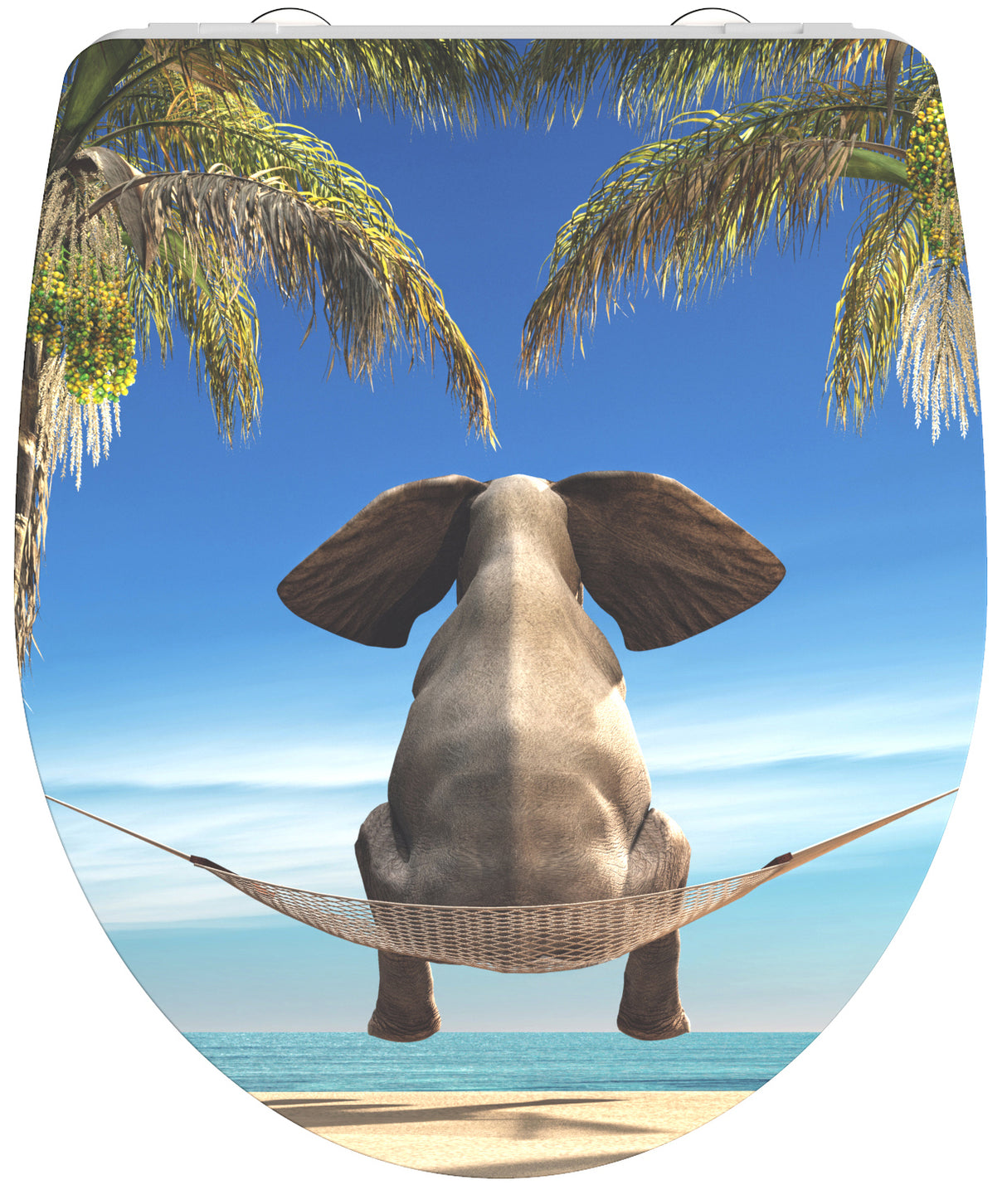 Högblank mönstrad toalettsits universal i Duroplast - BĂST. CC-mĂ„tt: 90-190mm LĂ€ngd: 435-490mm Bredd: 374mm.