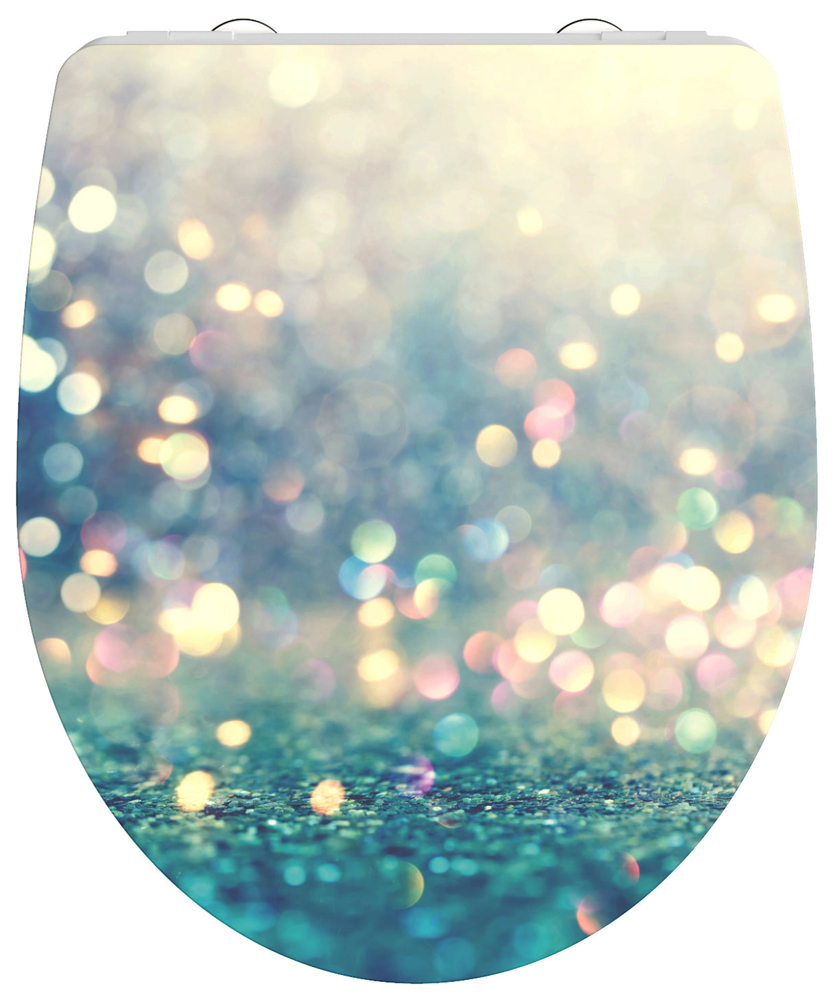 Högblank mönstrad toalettsits universal i Duroplast - BĂST. CC-mĂ„tt: 90-190mm LĂ€ngd: 435-490mm Bredd: 374mm.