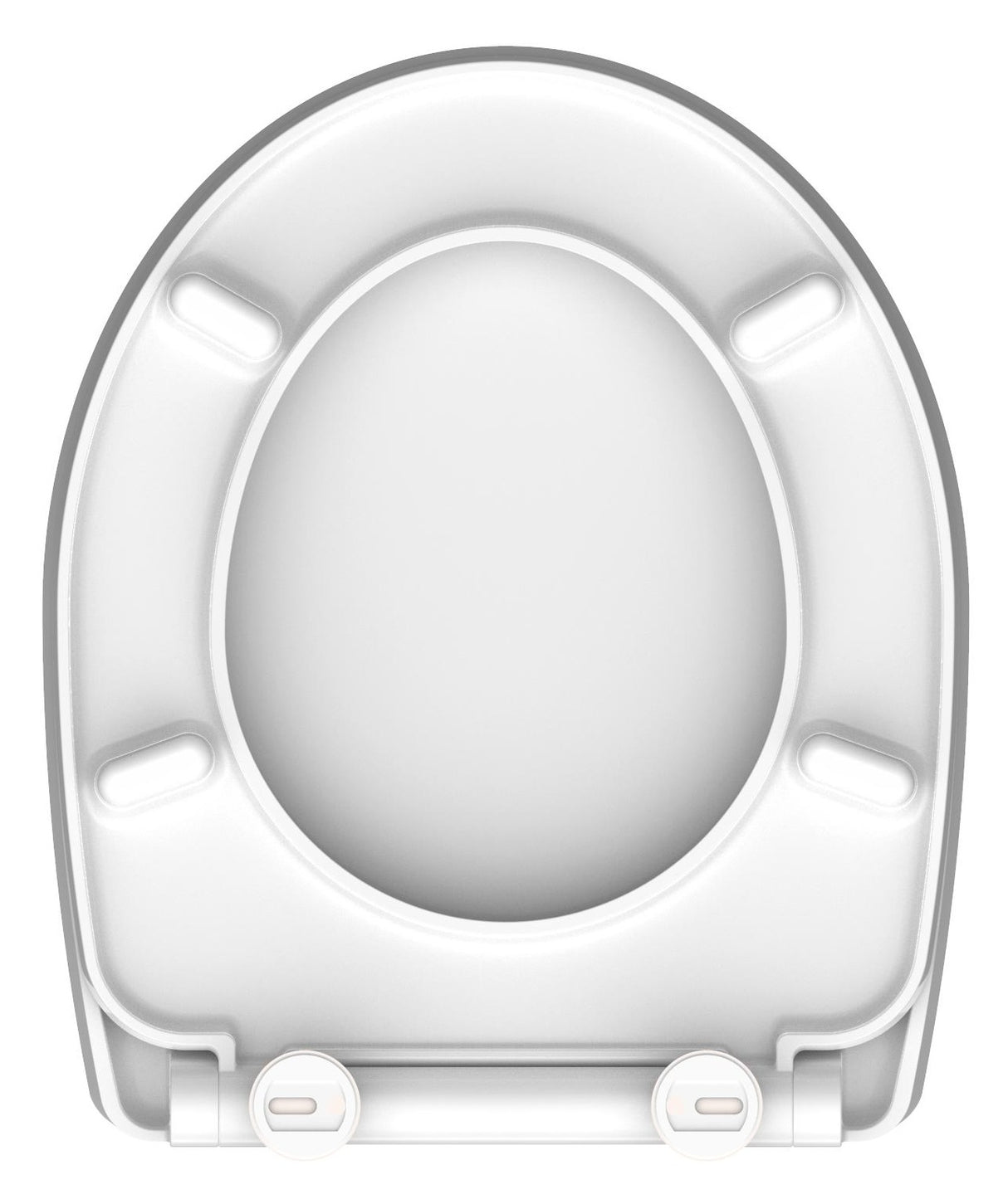 Högblank mönstrad toalettsits universal i Duroplast - BĂST. CC-mĂ„tt: 90-190mm LĂ€ngd: 435-490mm Bredd: 374mm.