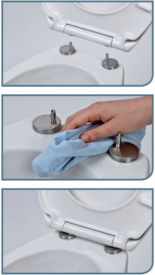 Antracit slimmad toalettsits universal i Duroplast - BĂST. CC-mĂ„tt: 70-190mm LĂ€ngd: 415-455mm Bredd: 380mm.