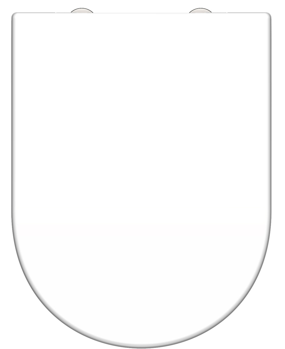 Vit toalettsits D-formad universal i Duroplast - BÄST. CC-mått: 60-160mm Längd: 425-480mm Bredd: 345mm.