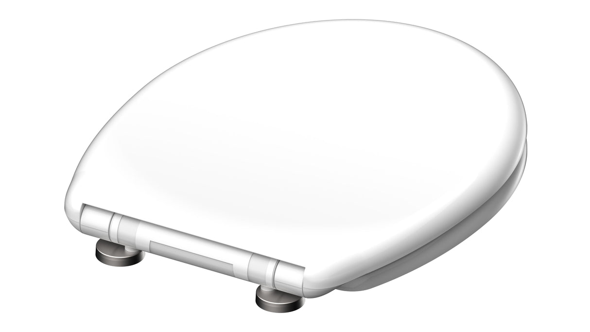 Vit toalettsits universal anpassad för barn - BĂST. CC-mĂ„tt: 90-190mm LĂ€ngd: 415-455mm Bredd: 371mm.