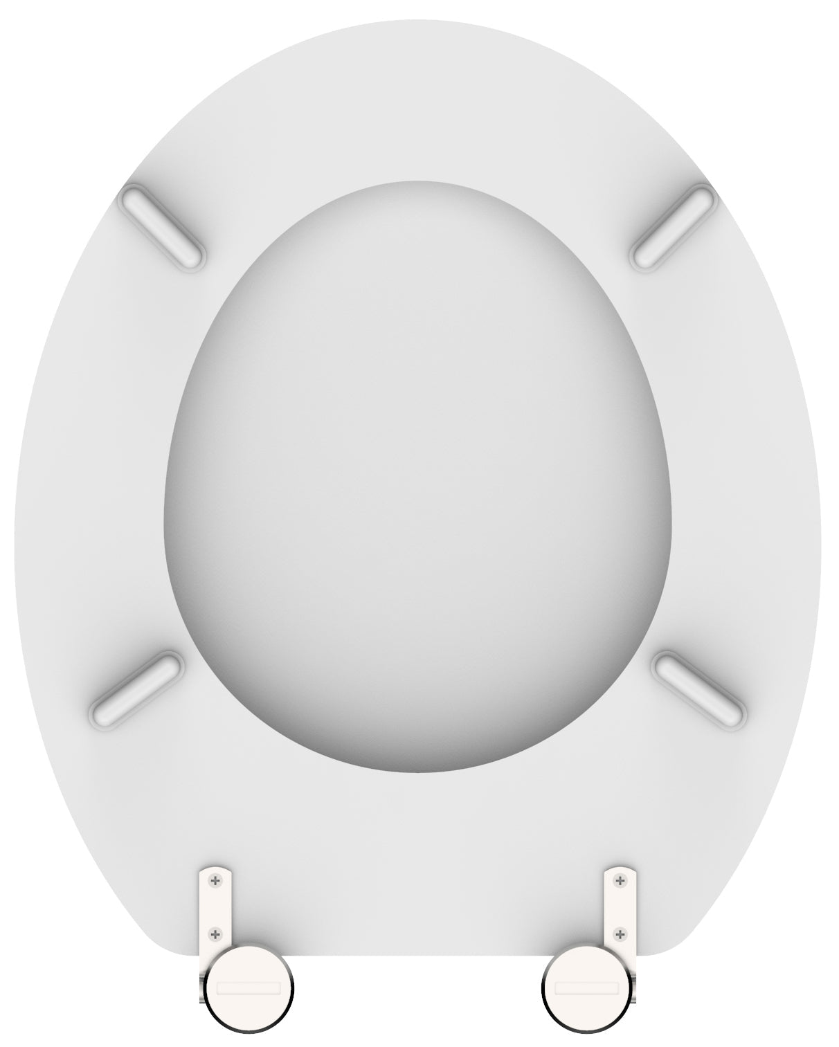 Vit toalettsits universal med trÀkÀrna - BRA. CC-mÄtt: 130-180mm LÀngd: 430-455mm Bredd: 380mm.