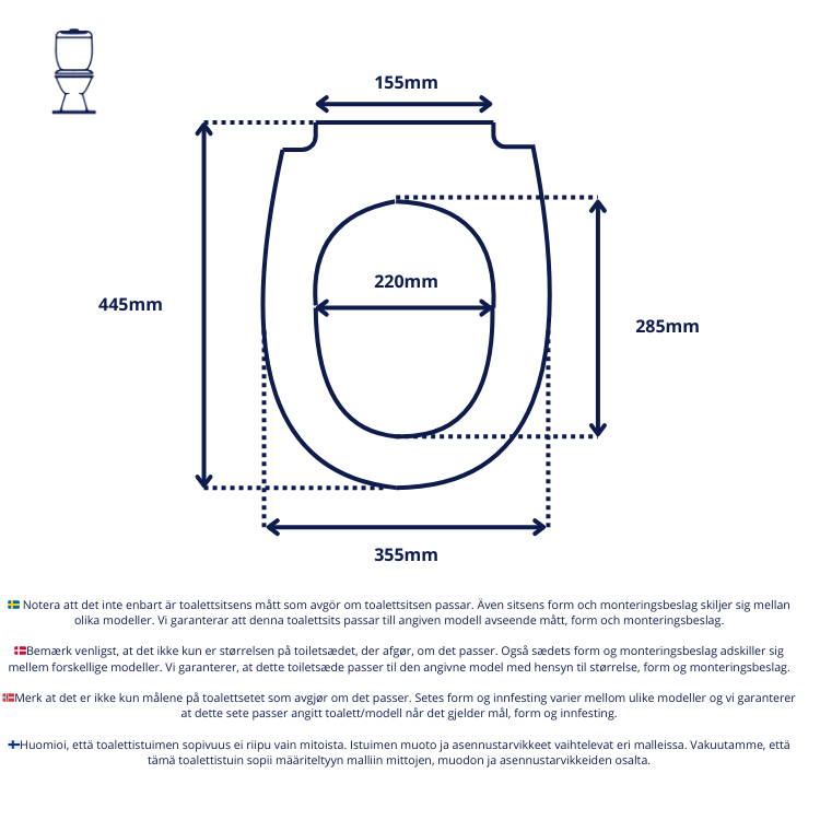 Vit toalettsits för IFà (Proppbeslag) - BRA