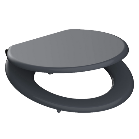 Antracit toalettsits universal med trĂ€kĂ€rna - BĂTTRE. CC-mĂ„tt: 130-185mm LĂ€ngd: 425-475mm Bredd: 375mm.