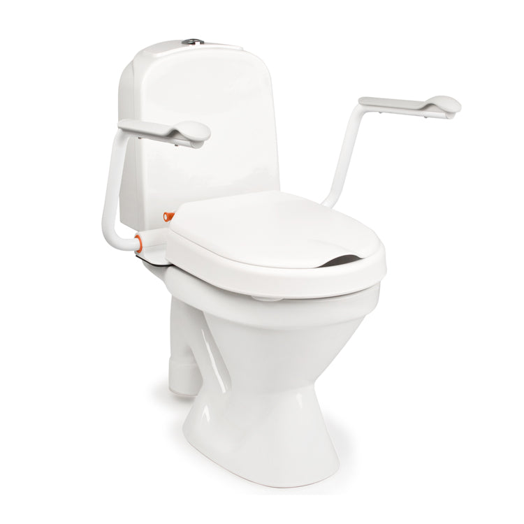 WC-istuimen korottaja 10cm kannella ja käsinojilla (kiinteä asennus)