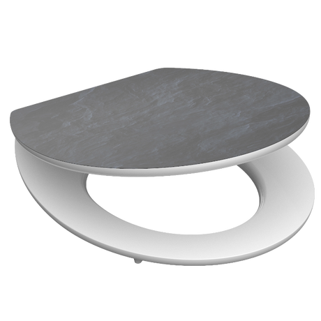 Högblank mönstrad toalettsits universal med trĂ€kĂ€rna - BĂTTRE. CC-mĂ„tt: 130-185mm LĂ€ngd: 425-475mm Bredd: 370mm.