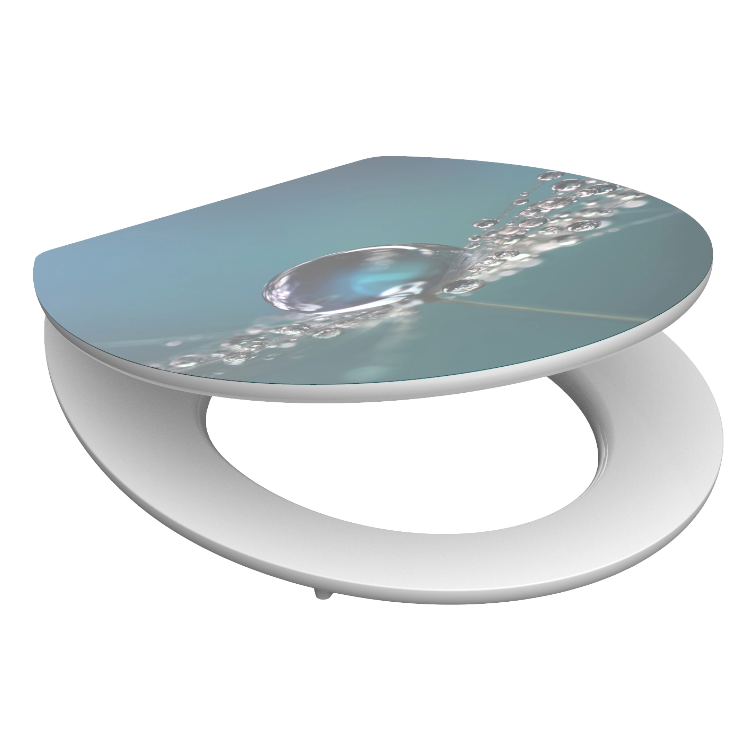 Högblank mönstrad toalettsits universal med trĂ€kĂ€rna - BĂTTRE. CC-mĂ„tt: 130-185mm LĂ€ngd: 425-475mm Bredd: 370mm.