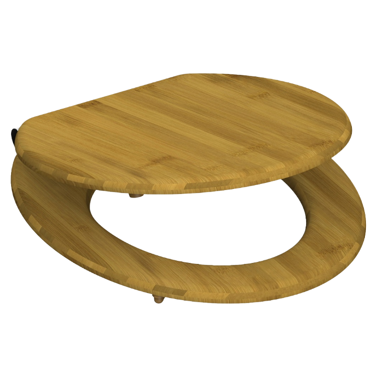 Toalettsits universal i Bambu - BRA. CC-mÄtt: 130-180mm LÀngd: 425-455mm Bredd: 370mm.