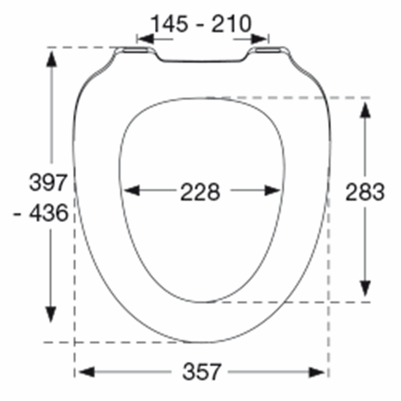 Vit robust toalettsits utan lock - BÄTTRE