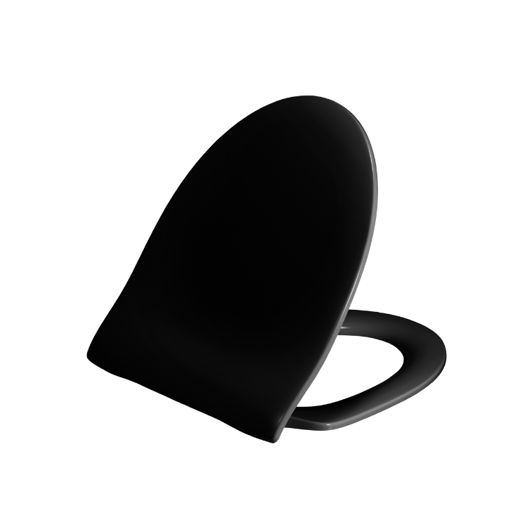 Svart slimmad toalettsits (Proppbeslag) - BĂST