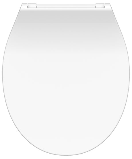 Vit slimmad toalettsits universal i Duroplast - BÄST. CC-mått: 70-190mm Längd: 415-455mm Bredd: 380mm.