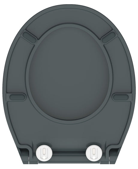 Antracit slimmad toalettsits universal i Duroplast - BÄST. CC-mått: 70-190mm Längd: 415-455mm Bredd: 380mm.