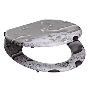 Mönstrad toalettsits universal med träkärna - BÄTTRE. CC-mått: 130-185mm Längd: 425-475mm Bredd: 375mm.