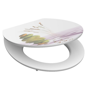 Högblank mönstrad toalettsits universal med träkärna - BÄTTRE. CC-mått: 130-185mm Längd: 425-475mm Bredd: 370mm.