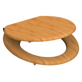 Toalettsits universal i Bambu - BÄTTRE. CC-mått: 145-180mm Längd: 425mm Bredd: 370mm.