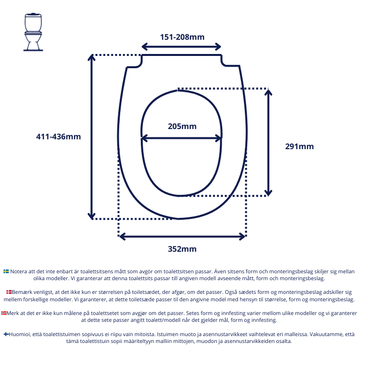 Vit toalettsits för Villeroy & Boch - BÄTTRE